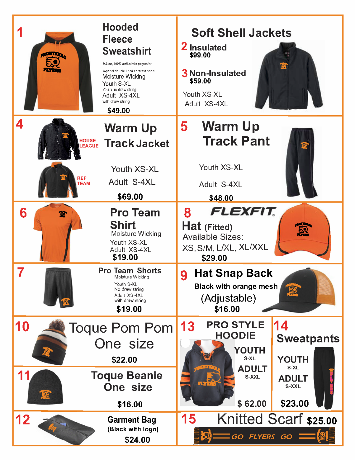 FLYERS CHEER GEAR (Frontenac Minor Hockey)